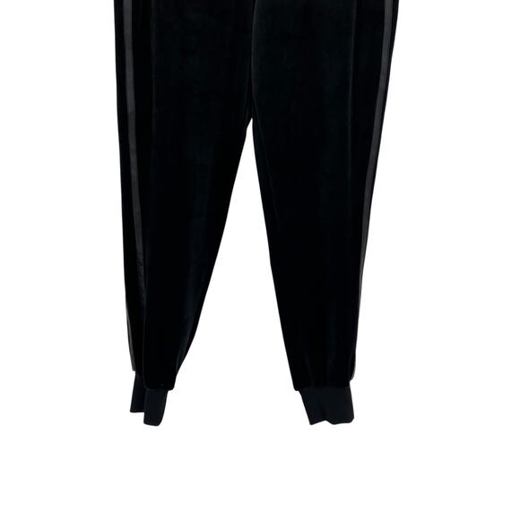 Blanc Noir Interpol Velvet Jogger Pants Velour‎ Faux Leather Black Size Small - Picture 5 of 11